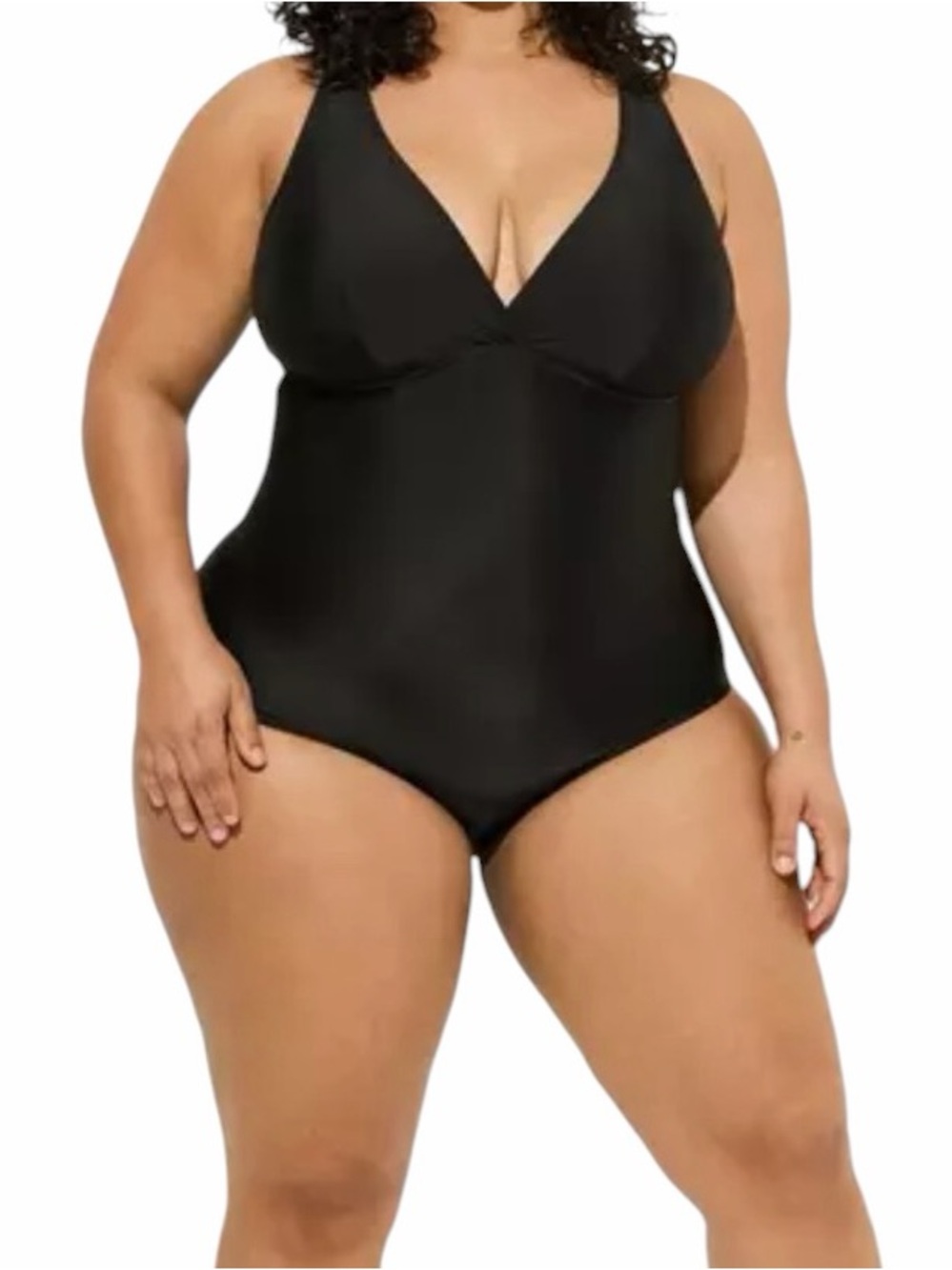 Torrid Black Wireless Triangle One-Piece Swimsuit 3X NEW